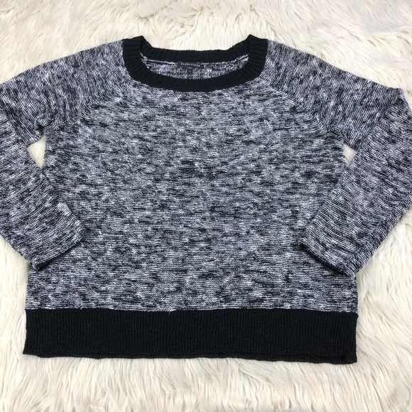 Eileen Fisher Sweaters - Eileen Fisher Black White Marled Pull Over Sweater